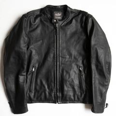 極美品 希少 XLサイズ カドヤ KS LEATHER 襟付きシングルライダース