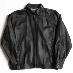 【最高級品】POLO RALPH LAUREN 【ラムレザー スイングトップ ジャケット】L ブラック ジャケット ラルフローレン 26060704のサムネイル