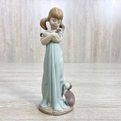 LLADRO リヤドロ 5743 少女と猫 フィギュリン 陶器置物 西洋陶磁