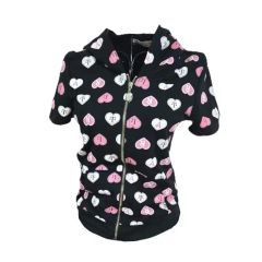 CFIERCE/Striped bunny zip-up hoodie vest - メルカリ
