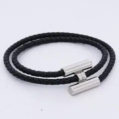 HERMES トゥルニ トレッセ T4 レザーブレスレット ブラック H068406FP89のサムネイル