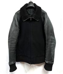 美品】ATTACHMENT ヘビーメルトン スタジャン 黒 ATTACHMENTスタジャン