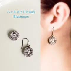 SP2 ハンドメイド 大人可愛い小さなお花のかぎ針編み耳飾り ピアス イヤリング スタッドピアス チタン サージカルステンレス ニッケルフリー