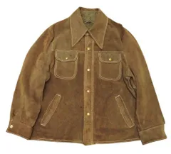 70s sears / シアーズ スウェード レザージャケット サイズ不明 ブラウン 古着 中古品▲(134)のサムネイル