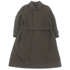 極美品□TOM FORD トムフォード レザーディティール フライフロント ベルテッド ステンカラーコート カーキ 52 イタリア製 正規品 メンズのサムネイル