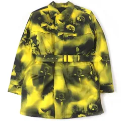 未使用品□PRADA プラダ 2022年製 SGC091 Re-Nylon トライアングルロゴ グラフィック パテッドコート イエロー XS イタリア製 正規品のサムネイル