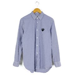 Comme Des Garçons Play ハートパッチ ストライプ シャツ - メルカリ