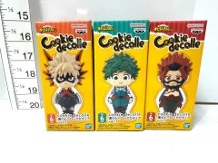 バンプレスト 僕のヒーローアカデミア cookie decolle 3個セット 爆豪勝己 緑谷出久 切島鋭児郎 アイシングクッキー風フィギュア 6/22のサムネイル