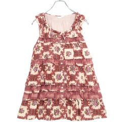 美品】ピンクハウス☆華やかなティアードフリル♪ペチコート 綿ローン