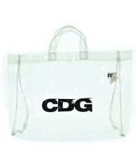 コムデギャルソン CDG ロゴ トートバッグ クリア 透明 鞄 日本製
