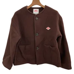 186000 現状品 Danton ダントン ノーカラージャケット  36 ブラウン ウール/ポリエステル メンズのサムネイル