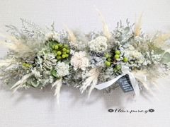 ✠No.8✠✿2Way✱横長スワッグ✤縦長スワッグ✿Natural/グリーン&WH