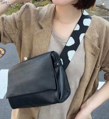 新品 BEARDSLEY 2点セット ボディバッグ+ショルダーベルト 本革 黒