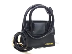 ■極美品■ JACQUEMUS ジャックムス チキート レザー 2WAY ハンドバッグ ショルダーバッグ 斜め掛け レディース ブラック系 FX6641のサムネイル