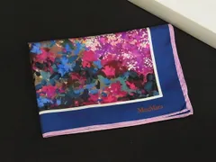 ■新品■未使用■ Max Mara マックスマーラ スカーフ ストール ショール レディース ネイビー系×マルチカラー FX6877のサムネイル