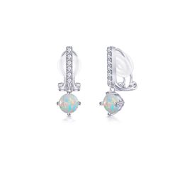 Women's dangling earrings, made of sterling silver (925), hypoallergenic, comfortable, and featuring birthstones. Cute and perfect for parties and as a gift. Jewelry.
