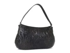 ■新品同様■ COLE HAAN コールハーン レザー 編み込み ショルダーバッグ 肩掛け レディース ブラック系 FZ2544のサムネイル