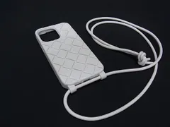 ■美品■ BOTTEGA VENETA ボッテガヴェネタ イントレチャート ラバー iPhone13Pro 対応 アイフォンケース ホワイト系 BT5918のサムネイル
