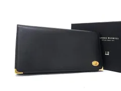 ■新品■未使用■ dunhill ダンヒル オックスフォード レザー 二つ折り 長財布 ウォレット 札入れ メンズ ブラック系 FQ8089