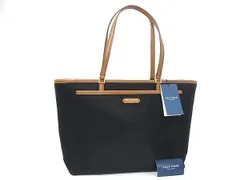 ■新品■未使用■ COLE HAAN コールハーン ザ エリーゼ ナイロン トート レザー ハンドバッグ 肩掛けかばん ブラック系 HA8301のサムネイル