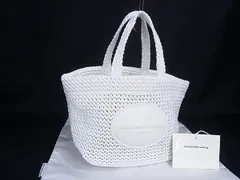 ■新品同様■ Alexander Wang アレキサンダーワン Punch Small Tote ポリプロピレン ストロー風 ハンドバッグ トート HA9049のサムネイル