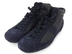 ■極美品■ PRADA プラダスポーツ テスートナイロン×スエード ハイカットスニーカー サイズ8 (約27cm) 靴 ブラウン系 FX8673のサムネイル