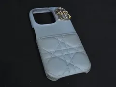 ChristianDior クリスチャンディオール レディディオール カナージュ レザー iPhone15Pro 対応 スマホケース  ライトブルー系 HA9991のサムネイル