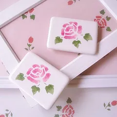 ＜SALE30%OFF＞マニー　ローズ陶器　タイルマグネットのサムネイル