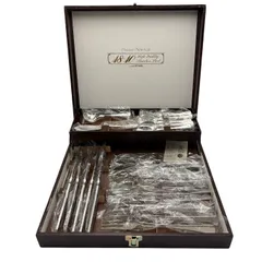 AZUMA アズマ カトラリー 22本セット 18-10ステンレス フォーク スプーン ティースプーン ナイフ シュガースプーン バターナイフ 洋食器 中古 W４のサムネイル