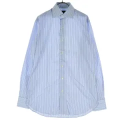 RECENCY OF MINE リーセンシィオブマイン アバハウス ABAHOUSE ストライプ柄 長袖 カッターシャツ 14 1/2 ライトブルー Yシャツ メンズ 古着