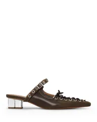 ガニー レディース シューズ サンダル レース GANNI Womens Eyelets Lace Up Mules Dark Olive オリーブのサムネイル