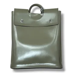 参考上代46,200円 未使用品 PIENI KIKKA L キッカ ハンドバッグ ピエニ SZB-38-7095 オリーブ 2195A1のサムネイル