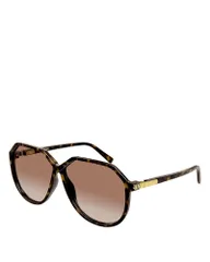 ヴァレンティノ レディース アクセサリー サングラス・アイウェア Valentino Garavani Valentino Geometric Sunglasses 61mm Havanaのサムネイル