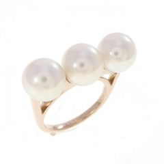 美品 タサキ TASAKI 750 バランス エラ リング 約12号 あこや真珠