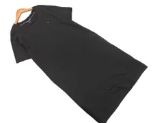 TOMMY HILFIGER トミーヒルフィガー ロゴ ワンポイント Tシャツ ワンピース sizeM/黒 ■◆ レディースのサムネイル