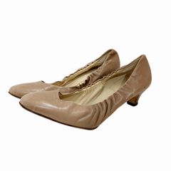 Prada pumps, ballet flats, gathered, beige, size 36 (approx. 22.5 cm) ■WY