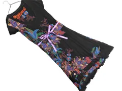 Desigual デシグアル 大きいサイズ 花柄 ワンピース sizeXL/黒 ■◆ レディースのサムネイル