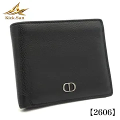 Christian DIOR クリスチャンディオール 折財布 CDアイコン 黒 ブラック 2606のサムネイル