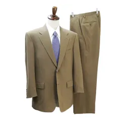 Savile Row セヴィルロウ GUY DORMEUIL 2つボタン シングルスーツ AB5 M 暗めのベージュ アジャスター 春秋 合物 41T18 6NF098 【送料無料】【中古】【メンズビジネス】202606のサムネイル