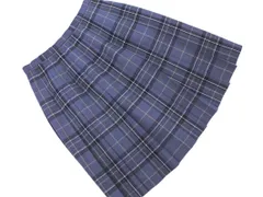 EASTBOY イーストボーイ ウール混 チェック プリーツ スカート size7/紺 ◇■ レディースのサムネイル
