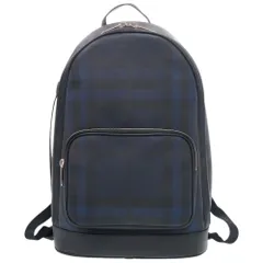 新品同様 バーバリー ロッコ バックパック レザー ネイビー リュック デイパック 0833 BURBERRY メンズのサムネイル