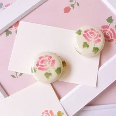 ＜SALE30%OFF＞マニー　ローズ陶器　マグネット　円形のサムネイル