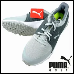 新品 PUMA GOLF プーマ ゴルフシューズ スパイクレス 27cm グレー グリップ フュージョン アッパーメッシュ メンズのサムネイル