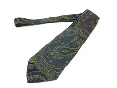 ETRO エトロ リネン100％ ペイズリー柄 ネクタイ ビジネス 紳士 メンズ ブルー系×マルチカラー DN3873のサムネイル