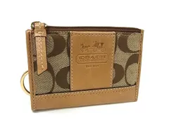 COACH コーチ シグネチャー レザー×キャンバス カードケース パスケース 定期入れ レディース ブラウン系 DN6988