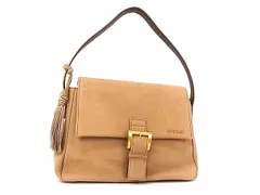 ■美品■ ANNE KLEIN アンクライン ヌバック タッセル ワンショルダーバッグ 肩掛けかばん レディース ベージュ系 DN7300のサムネイル