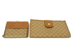 CELINE セリーヌ ヴィンテージ マカダム柄 財布 2点セット レディース CELINE マカダム 二つ折り財布 コインケース セット ヴィンテージ