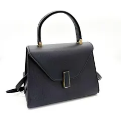 ヴァレクストラ ミニ イジィデ  2way ショルダー ハンドバッグ ネイビー　WBES0036028LOC99-NN Valextra 中古のサムネイル
