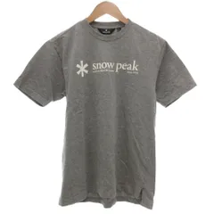 スノーピーク snowpeak 美品 Tシャツ 半袖 L クルーネック ロゴ プリント スリット グレー /KB ■GY06のサムネイル