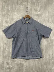 BEN DAVIS ベンデイビス ヒッコリー ストライプ ハーフジップ 半袖 ワーク シャツ sizeXL/青 ■◆ メンズのサムネイル
